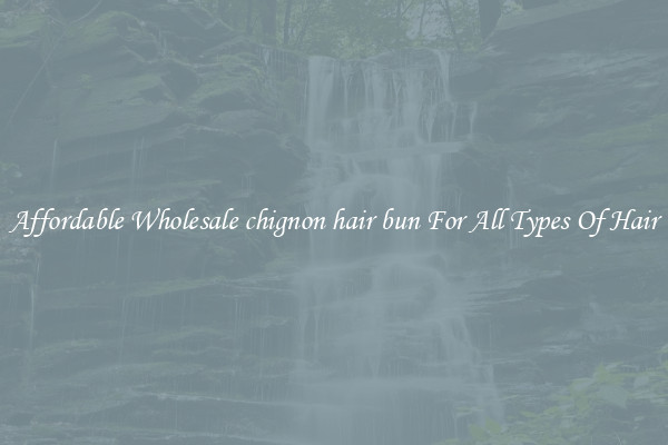 Affordable Wholesale chignon hair bun For All Types Of Hair