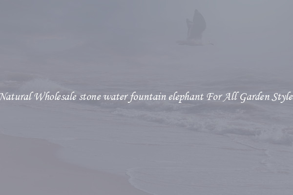Natural Wholesale stone water fountain elephant For All Garden Styles