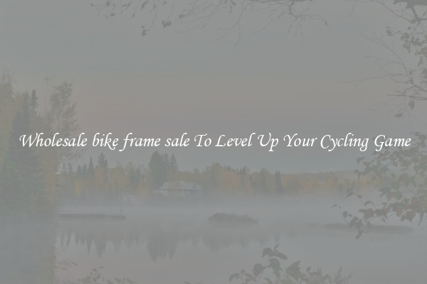 Wholesale bike frame sale To Level Up Your Cycling Game