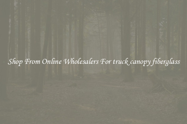Shop From Online Wholesalers For truck canopy fiberglass