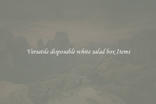 Versatile disposable white salad box Items