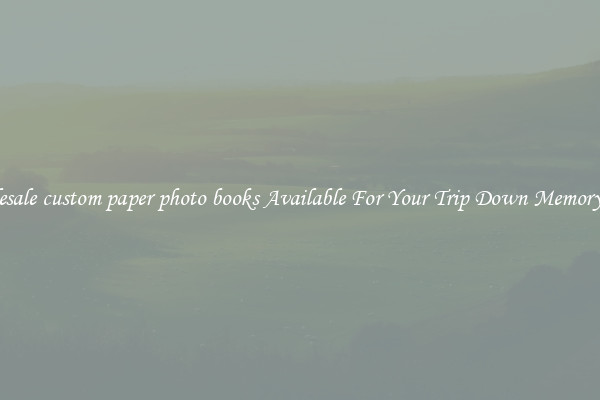 Wholesale custom paper photo books Available For Your Trip Down Memory Lane