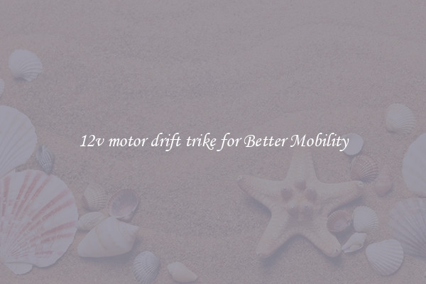 12v motor drift trike for Better Mobility