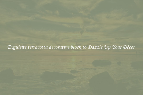 Exquisite terracotta decorative block to Dazzle Up Your Décor 