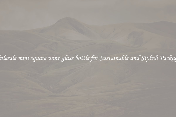 Wholesale mini square wine glass bottle for Sustainable and Stylish Packaging