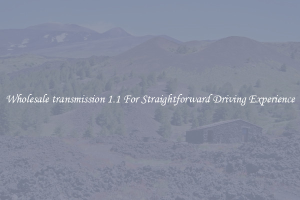 Wholesale transmission 1.1 For Straightforward Driving Experience